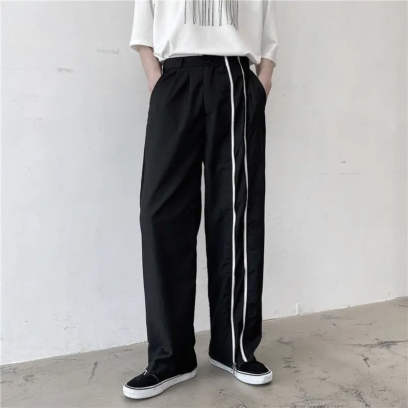 

Men's casual pants 2020 spring and summer new handsome solid color straight loose pants young personality fashion trend men's
