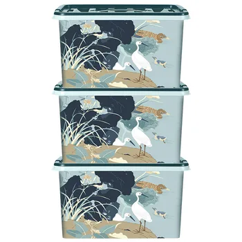 

Portable Plastic Storage Box 7L- 3 Pack Cosmetic Storage Box Toy Storage Box Medicine Box Household Snacks Debris Storage