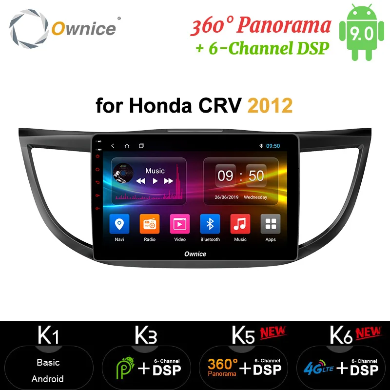 Ownice 4G 64G 8 ядерный Android 9,0 4G 360 панорама автомобиля радио carplay видео плеер Navi gps DSP DVR для Honda CRV CR-V 4 2012
