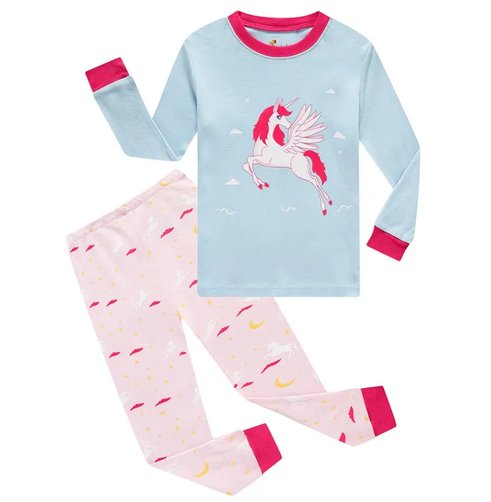 pajamas for kid girl Autumn Children's Clothing Sets Sleepwear Clothes Kids Unicorn Collection Pajamas Set Baby Boys Girls Pijamas Cartoon Home Wear classic children's nightgown