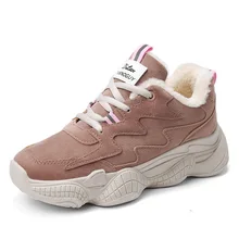 Женские ботинки г. Теплая зимняя обувь женские ботильоны на шнуровке Нескользящие женские зимние ботинки на платформе botas de mujer