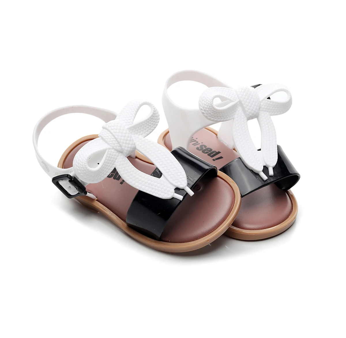 Jelly Cute Woven Bow Princess Sandals Toddler Home Shoes Baby Flip Flops Sweet Soft Kids Beach Shoes Kids Summer Sandals SH19030