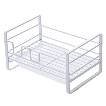 

Sponge Holder Removable Tray Drain Storage Rack Kitchen Sink Organizer for Brush Soap P7Ding