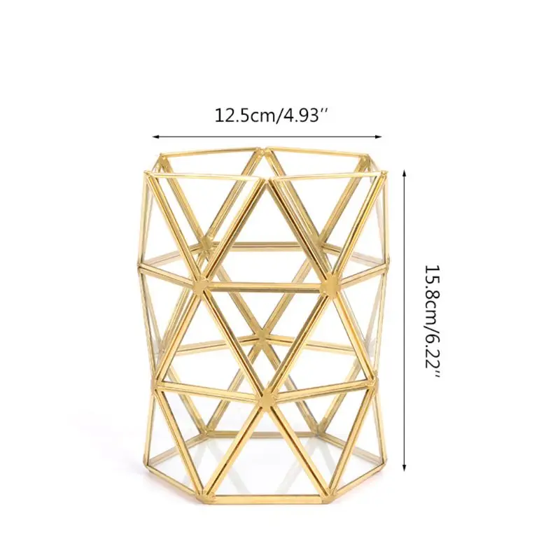 

Joint Triangle Pen Holder Makeup Brushes Vase Storage Box Home Office Desk Organizer Tool AXYF