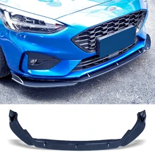 Передний бампер спойлер защитная пластина для губ комплект карбоновая поверхность автомобиля декоративная полоса подбородок Лопата для Ford Focus ST