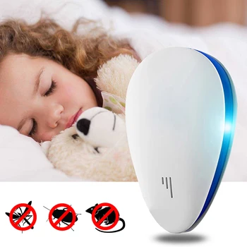 

Ultrasonic Pest Repeller Plug In Electronic Insect Control Repellent for Mice Bed Bug Mosquito US Plug