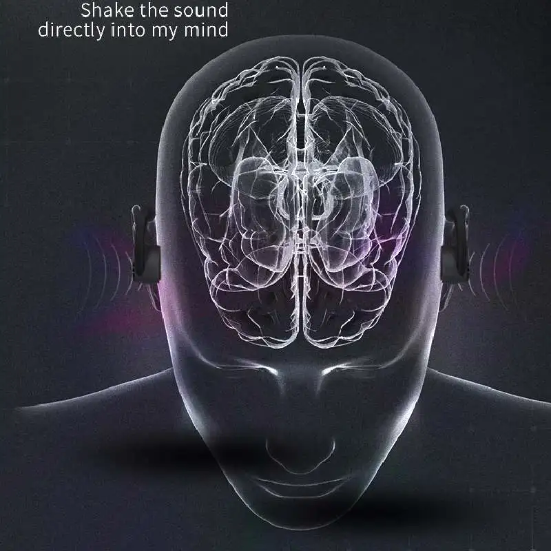 Гарнитура с костной проводимостью, bluetooth 5,0, музыкальные Спортивные Беспроводные наушники, спортивные наушники с защитой от пота, с микрофоном, гарнитура с громкой связью