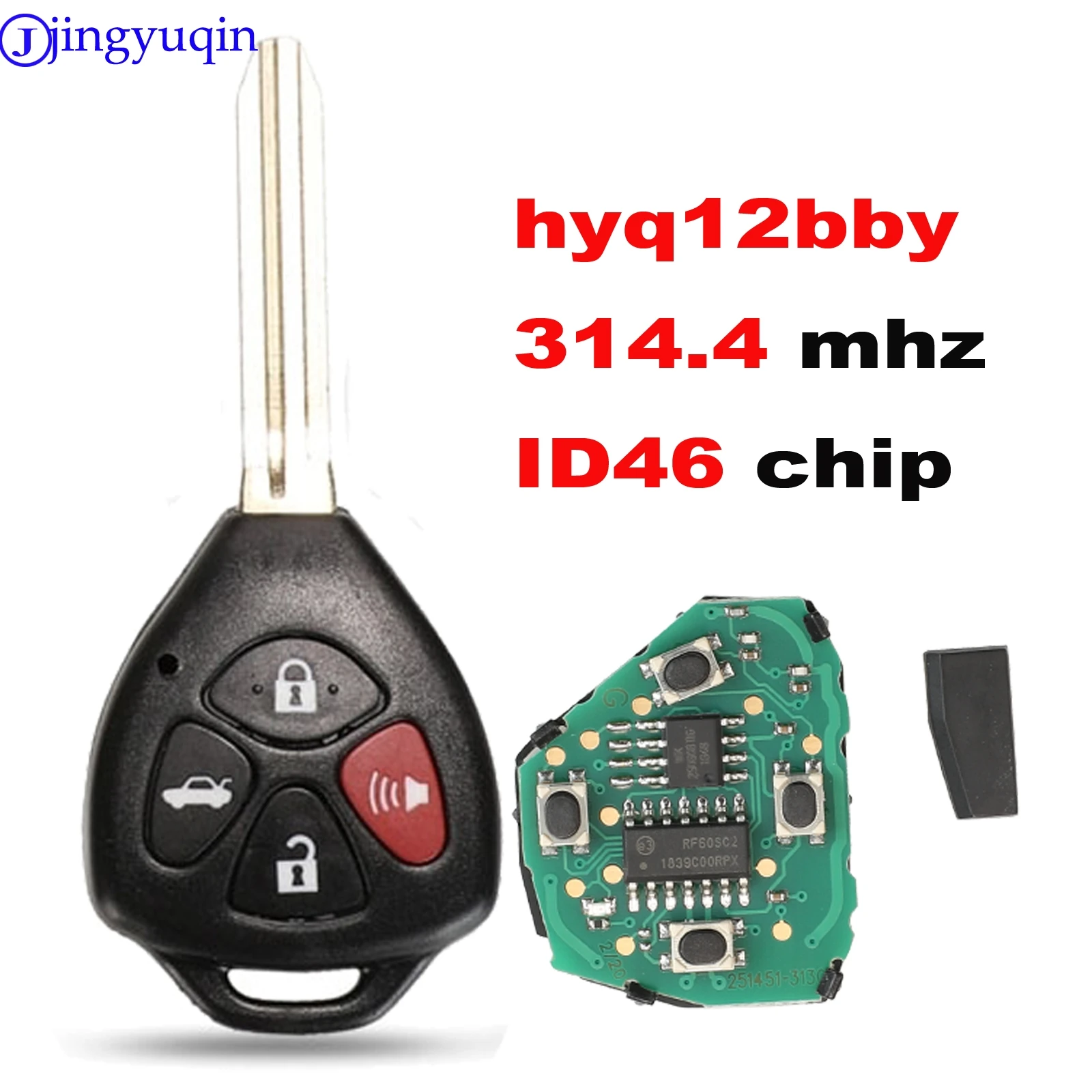 Jingyuqin 10ps HyQ12BBY 314 4 Mhz ID67 3/4 B Автомобильный Дистанционный ключ для Toyota Camry Avalon Corolla