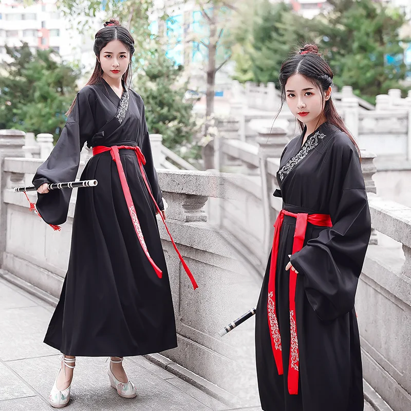 Mannen Vrouwen Hanfu Chinese Stijl Traditionele Tang Pak Top Rok Vest Samurai Cosplay Kostuum Japanse En Koreaanse Gewaad dres