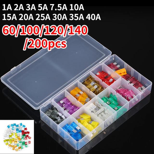 Fusible à lame automatique standard pour voiture, fusible automatique,  moyen, mini, micro, M2, 2 broches, 5A, 10A, 15A, 20A, 25A, 30 médailles, 5  pièces chacune, 30 pièces, nouveau - AliExpress