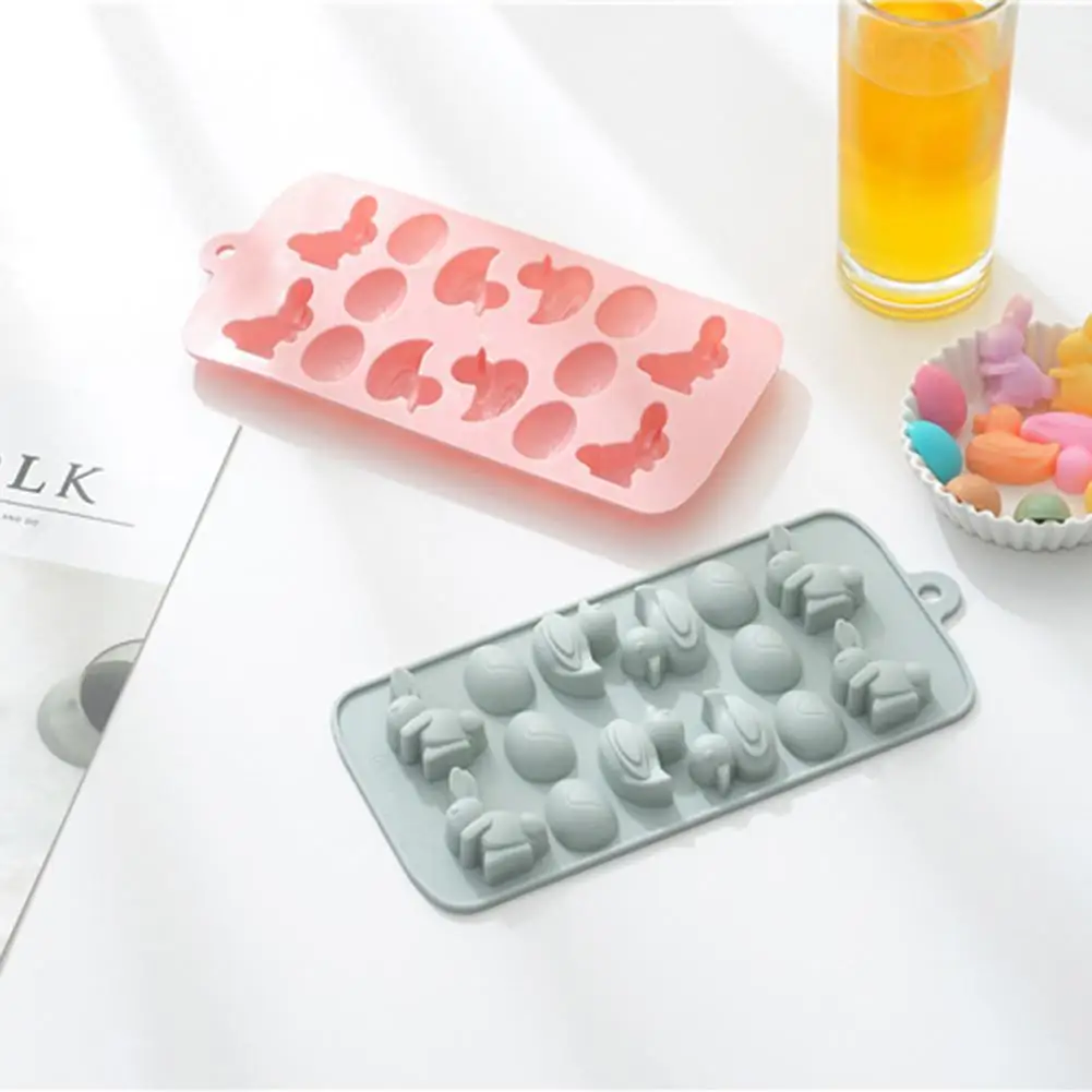 

14 Cavity Cartoon Duck Rabbit Egg Silicone Mold Cake Baking Tools DIY Ice Tray Chocolate Mould Pastry Bread Cake Tools