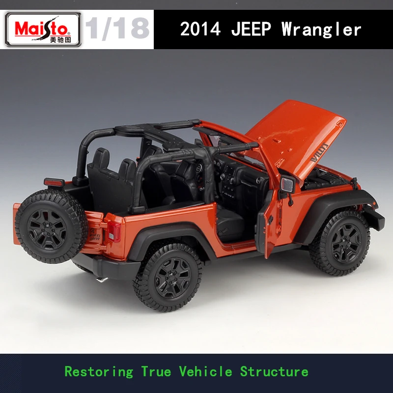 Maisto 1:18 JEEP Wrangler внедорожник сплав Ретро модель украшения автомобиля коллекция