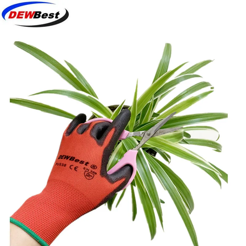 DEWBest 24& 12 пар рабочие перчатки для ПУ пальмовое покрытие защитные перчатки