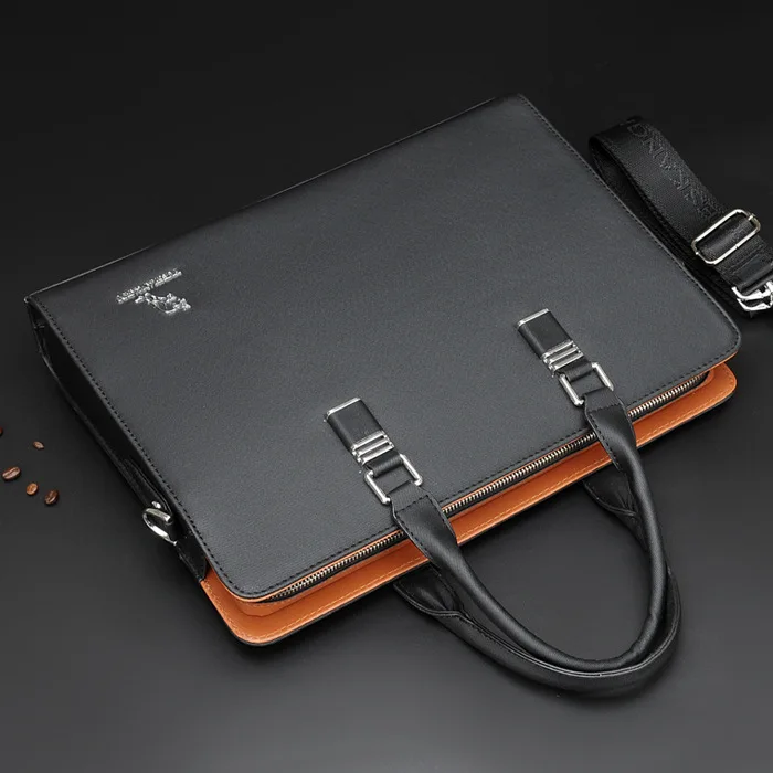 MensBriefcasesPVCMaterialTotesBagforDocumentsMenNoteBookShoulderBagMaleBusiness