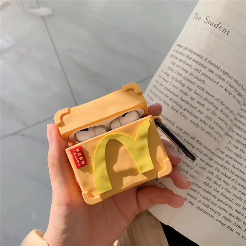 3D чехол для пищевых продуктов стереоскопический наушников Airpods Pro милый защитный
