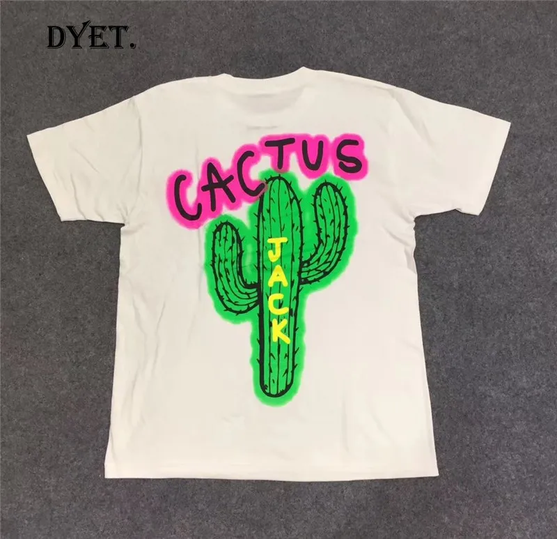 

2019 TRAVIS SCOTT Cactus Jack Airbrushed Women Men T shirts Top tees Travis Scott ASTROWORLD Men Summer T shirt