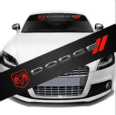 Для DODGE, лобовое стекло, виниловый баннер из углеродного волокна, наклейка