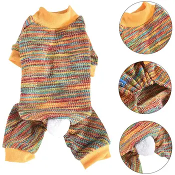 

Pet Dog Pajamas Jumpsuit Four-Legged Warm Clothes Clothing For Dogs Teddy Pets Home Wear Dogs Autumn And Winter Home Jacket