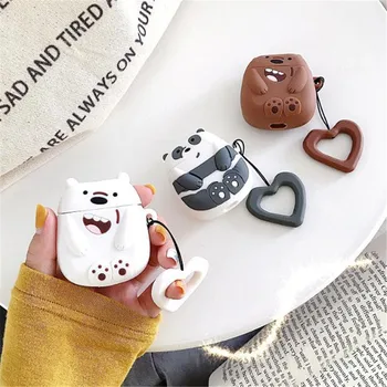 

Bear Panda Backpack Wireless Earphone Case For Apple AirPods Pro 1 2 3 Silicone Charging Headphones Cases Protective Accessories
