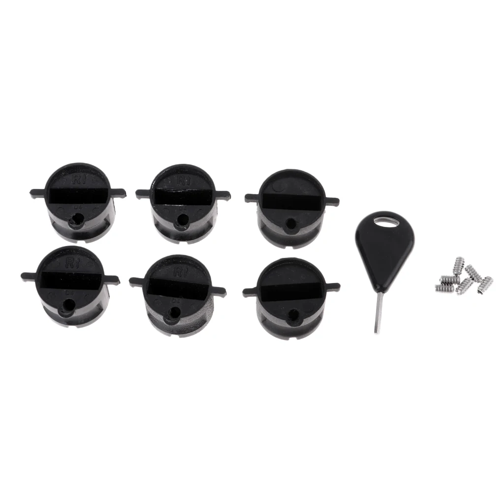  Surfboard Fin Key Replacement Accessory w/6pcs Grub Screws & Leash Plug
