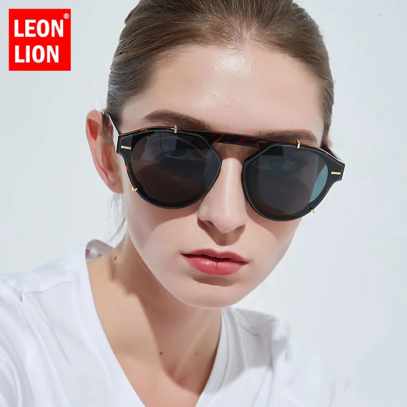 LeonLion большие солнцезащитные очки Женские винтажные очки для женщин/мужчин дизайнерские солнцезащитные очки для женщин высокое качество Gafas De Sol Mujer
