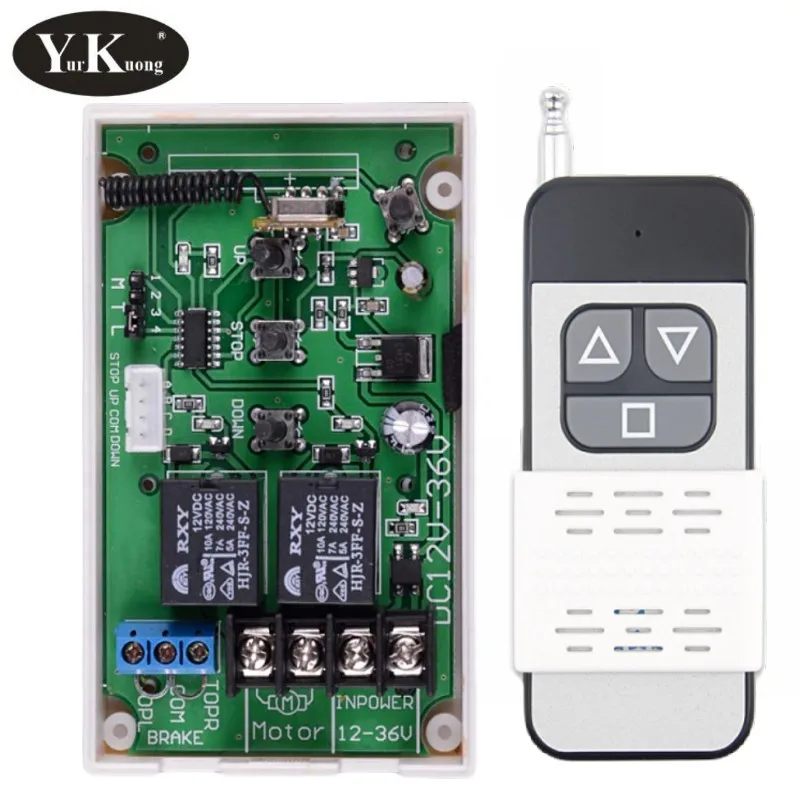 Motor Interruptor Remoto Controlador Motor Forwards Inverter up Down Wall Transmissor Botão Manual Limitado 12v 16v 24v 36v dc