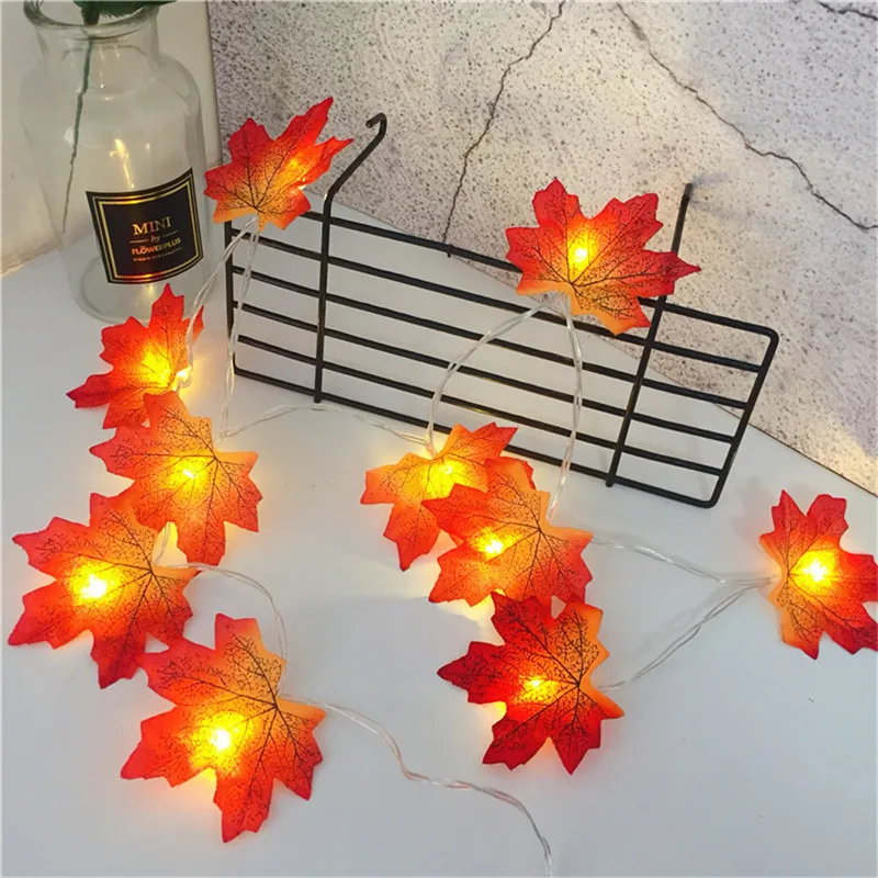 

1.5M 10Leds Maple Leaves LED String Light Leaf Lights Holiday Decorative Lights Garland Artificial Flowers Led Lights Decoration