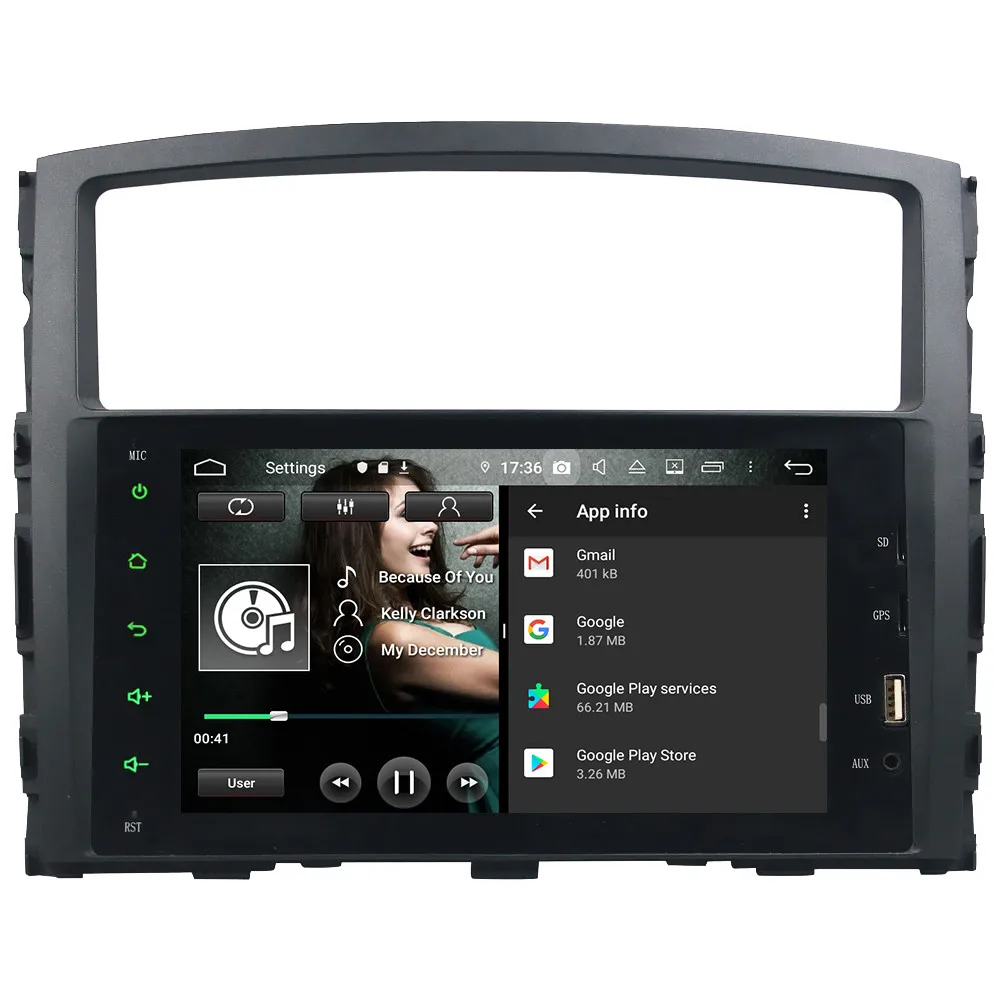 Klyde ips 4G Android 9 Восьмиядерный 4 Гб ОЗУ 64 Гб ПЗУ DSP автомобильный DVD мультимедийный плеер стерео для Mitsubishi Pajero V97 V93 2006