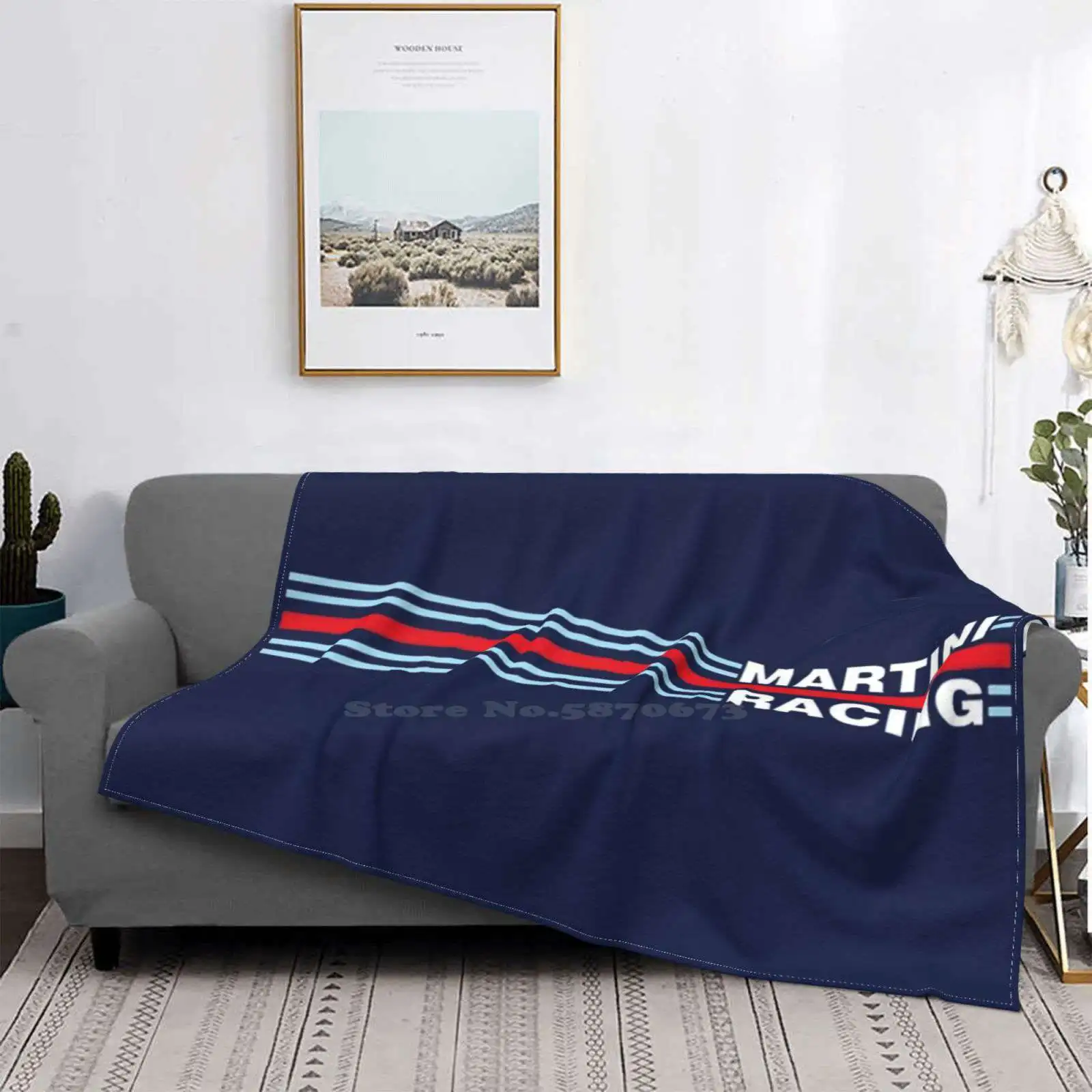 

Martini Racing Blanket Soft Warm Travel Portable Blanket I Racing Team Racing Club Motor Racing