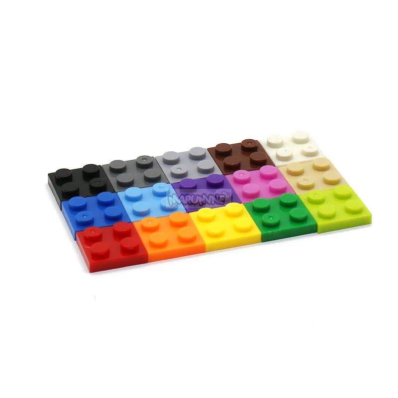 MARUMINE 300 шт./лот 2x2 пластина DIY строительные блоки игрушки конструкторы MOC
