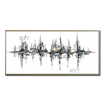 

Beautiful Black And White Art Oil Painting 100% Handpainted High Quality Wall Art Home Decor Picture Modern On Canvas Unframe