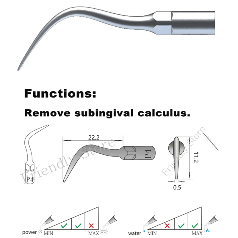 3Pcs P1 P3 P4 Dental Equipment Scaler Tip Perio Scaling Tips For EMS and Woodpecker Ultrasonic Scaler Handpiece Teeth Care Tools