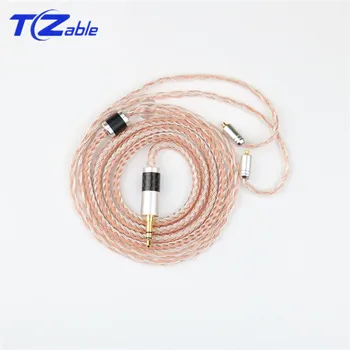 

DIY Earphone Upgrade Cable 2.5mm 4.4mm 3.5mm For MMCX 16 Strands Single Crystal Copper Silver Plated Headphone Upgrade Wire