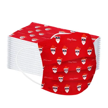 

100PC Children's Cartoon Mask Disposable Child Kids Filter Hygiene Christmas Facemask 3 Ply Ear Loop Maske Mouth Cover Stock