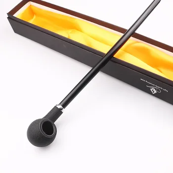 

New 1pcs Smoking Pipe Long Black Churchwarden Tobacco Pipe Filter Accessories Gadget for Men 40cm With Pipe Tools Gift Box