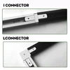 Black White Led Track Light Rail 0.5M 1M One Phase Two Wire System T Connectors Universal Aluminum Track for Spotlights 4
