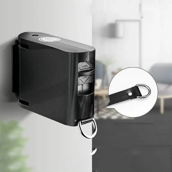 

Portable Retractable Clothesline Indoor Outdoor Laundry Hanger Clothes Dryer Organiser Clothes Drying Rack Rope Black