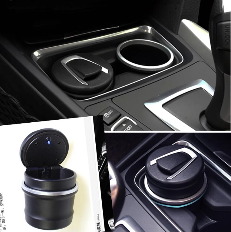 

car Ash Tray Ashtray Storage Cup With LED FOR Skoda Octavia A5 A7 Fabia Superb Rapid Yeti Car styling Accessories
