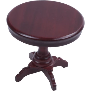 

1/12 Dollhouse Wooden Furniture Miniature Round Table
