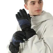 Winter Ski Gloves for Men Women Outdoor Plus Velvet Warm Touch Screen Riding Bike Gloves Windproof Waterproof Repellent Gloves