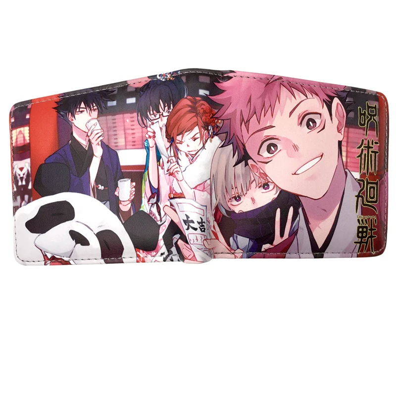 High Quality Popular Anime Jujutsu Kaisen Wallet With Coin Pocket Card Holder For Men's Women's Purse