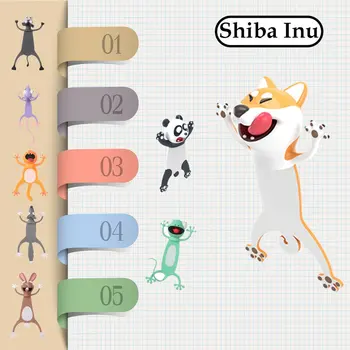 

3D Stereo Cartoon Marker Animal Bookmarks Original Cute Cat PVC Material Funny Student School Stationery Children Gift Bookmark