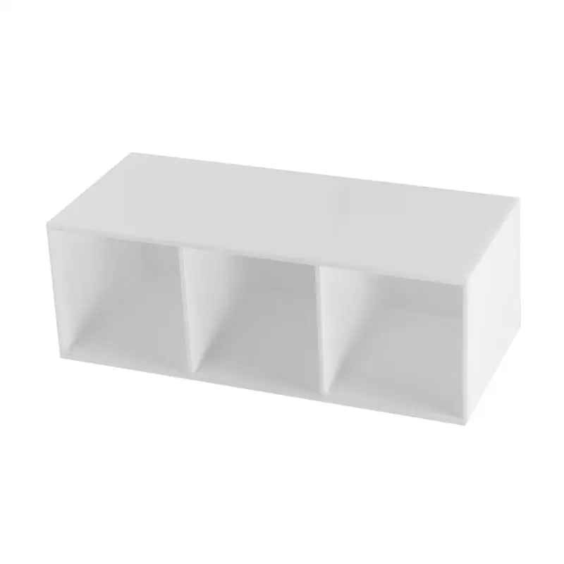 Подставка для косметических кистей коробка акриловый белый 3-слотовый Настольный органайзер для помады кисти для макияжа Чехол