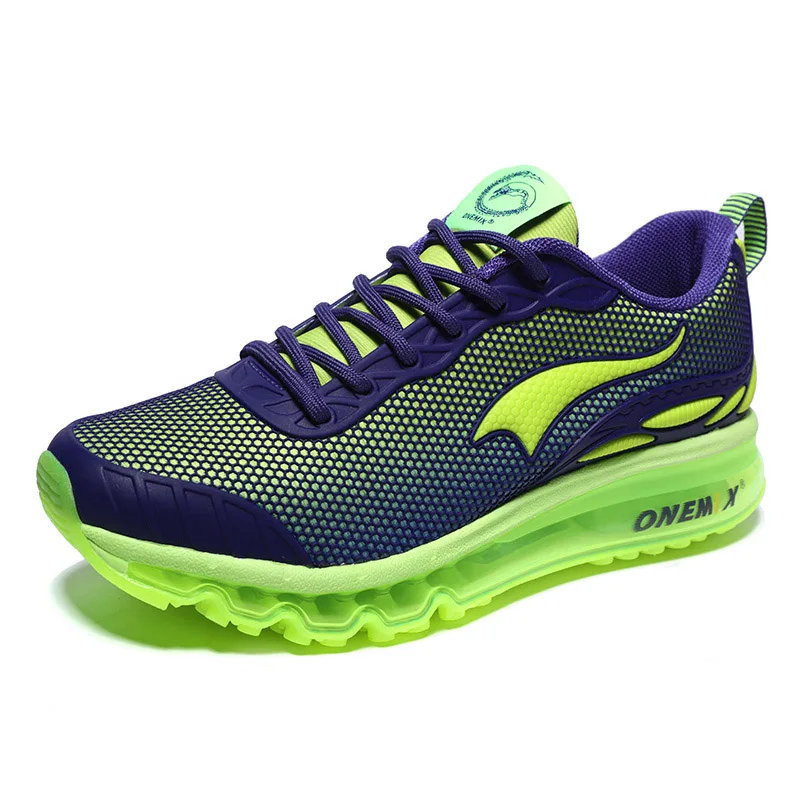 Onemix Air Спортивная обувь для мужчин спортивные кроссовки дышащая легкая мужская спортивная обувь для прогулок и бега - Цвет: Green-1120