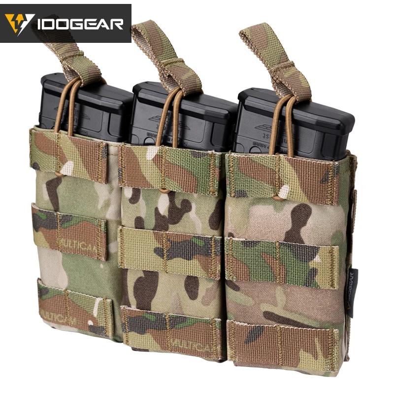 IDOGEAR Magazine Pouch Molle Modular Triple MAG Pouch Carrier For 5.56 Paintball 