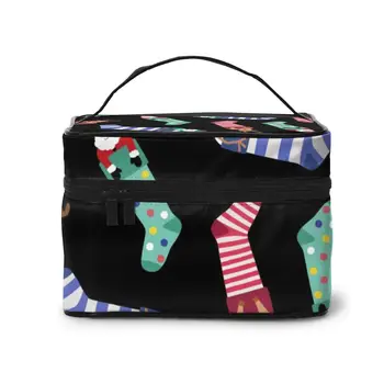 

2020 Women Makeup Bag Cosmetic Bags Christmas Present Illustration Ladies Beauty Case Cosmetics Organizer Toiletry Bag