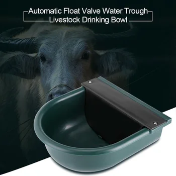 

1Pc Water Trough Nontoxic Plastic Automatic 4L Farm Grade Water Trough Water Bowl for Cattle Goat Horse Cow