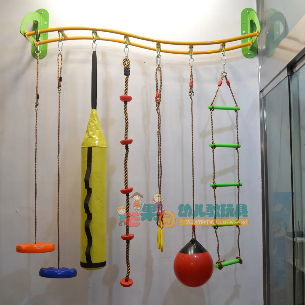 

Early Learning Kindergarten Children Sensory Integration Hanging Equipment Suspension Swing Pencil Column Disc Climbing Rope Pla