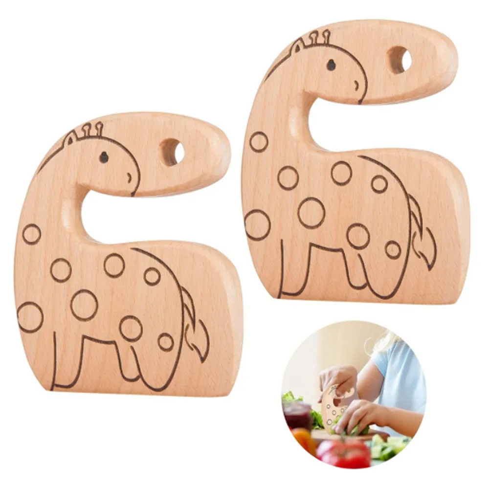 

Wooden Kids Knife for Cooking and Safe Cutting Veggies Fruits Cute Shape Kids Kitchen Tools Applicable For 2-10 Years Old