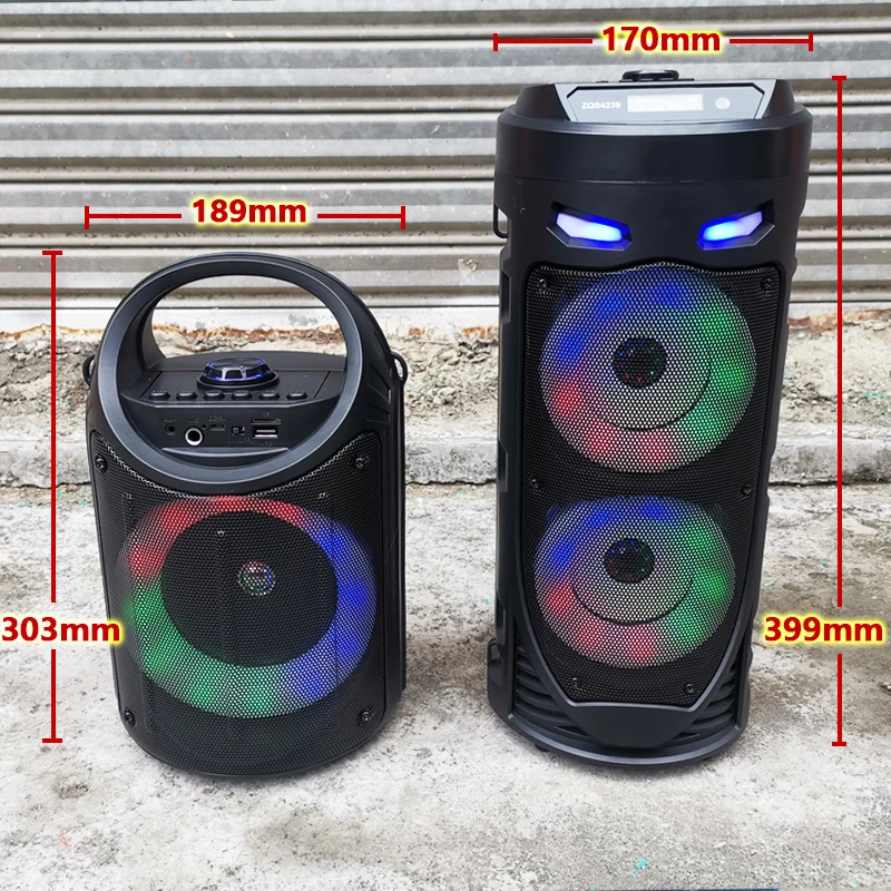 Enceinte Bluetooth portable, grande puissance, sans fil, colonne de basses,  stéréo 3D, caisson de basses, centre de musique, touristes, prise en charge  audio, micro télécommandé - AliExpress